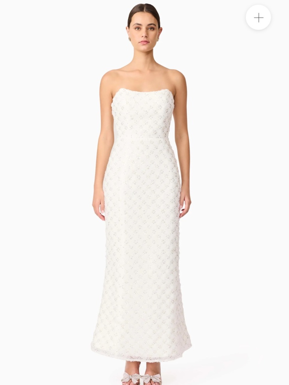 Elliatt White Strapless Lola Gown NWT